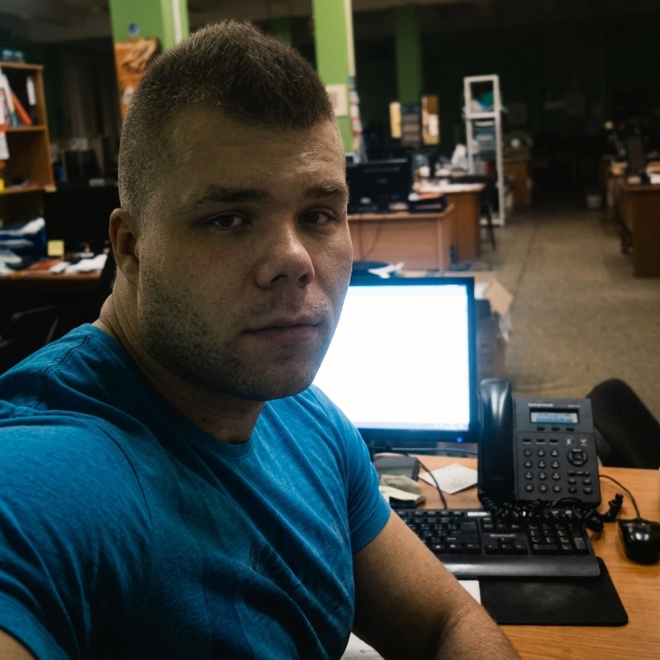 Тонан Хан за работой в офисе Торгового Дома «Атлетика»